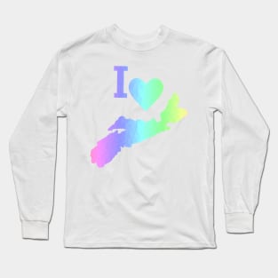 I LOVE Nova Scotia Pastels Long Sleeve T-Shirt